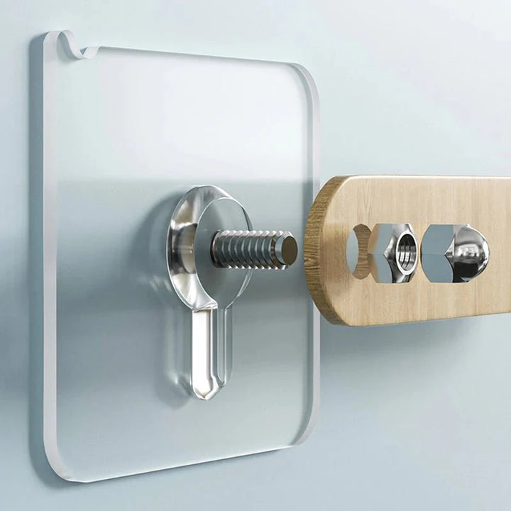 Rückstandsfreie, transparente Wandhaken (10 Stück). Selbstklebend & stark für unauffällige Organisation in jedem Raum.