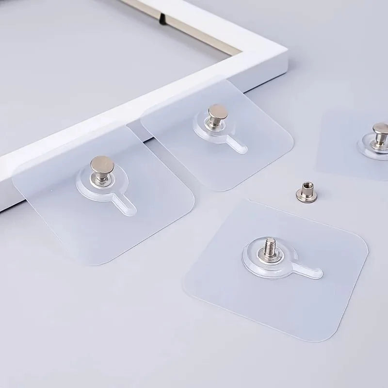 Organisation leicht gemacht: 10 transparente Wandhaken. Stark, selbstklebend & bohrfrei für Ihr modernes Zuhause.