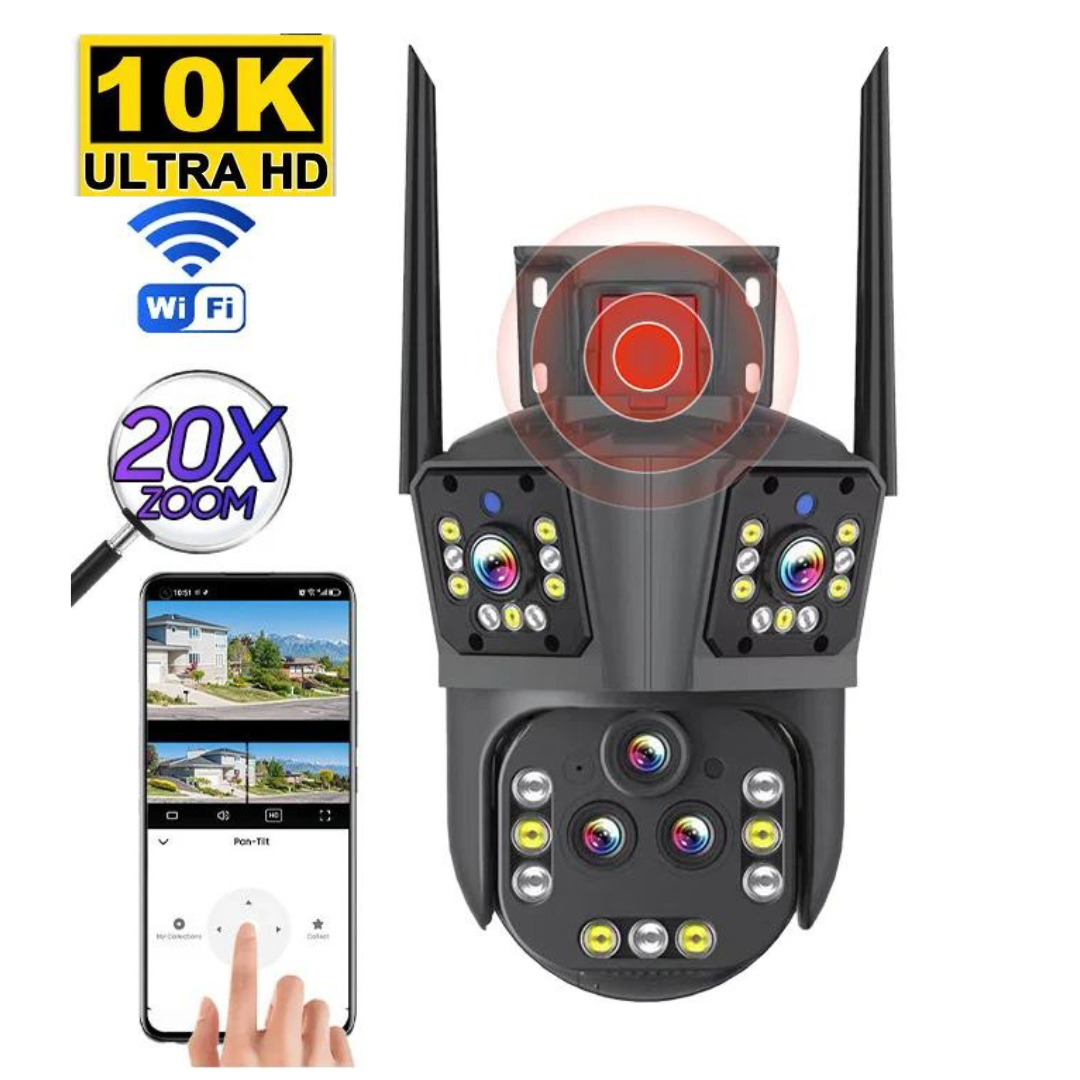 10K WLAN-Sicherheitskamera mit 20MP, 20-fachem Zoom, für zuverlässige Videoüberwachung & Smart Home.