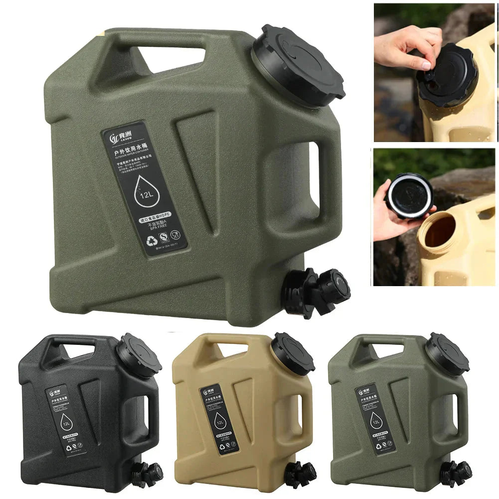 12L tragbarer Outdoor-Wasserkanister für Camping & Wandern, ideal als Trinkwasserbehälter.