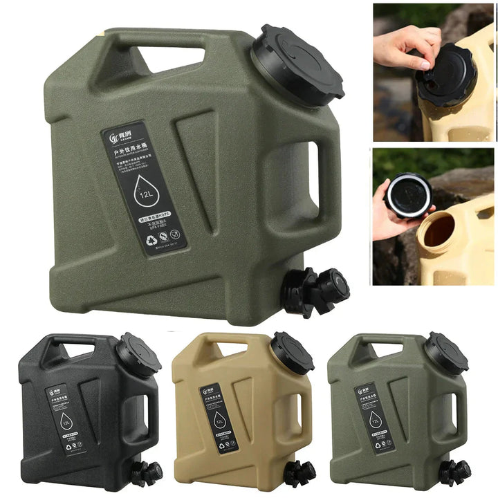 12L tragbarer Outdoor-Wasserkanister für Camping & Wandern, ideal als Trinkwasserbehälter.