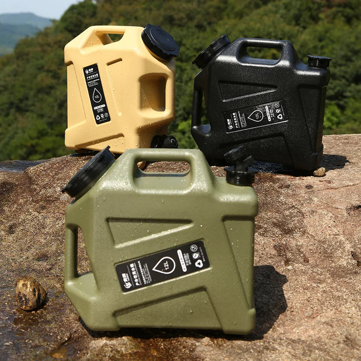 Robuster 12L Wasserkanister mit Griff für Outdoor, Camping, Notfall-Vorsorge & Reisen.