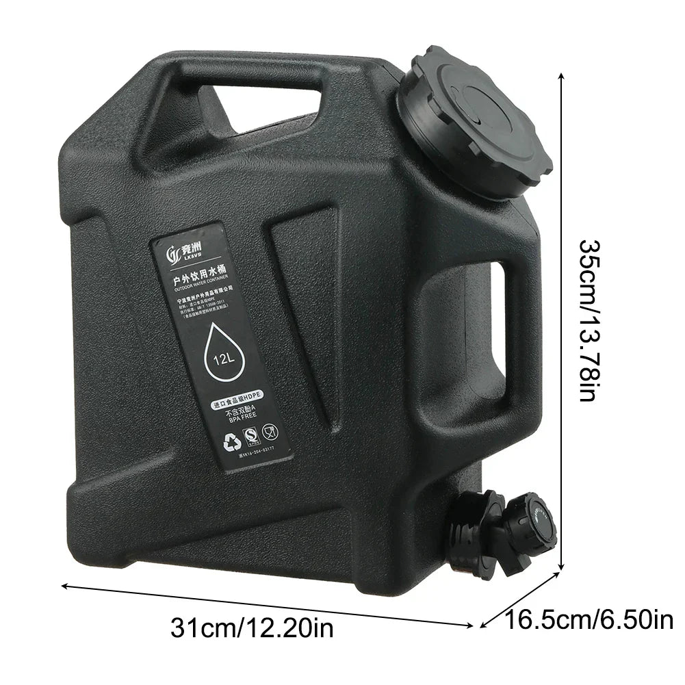 Kompakter 12L Outdoor-Wasserkanister, ideal für Reisen, Camping & Notfälle, einfach zu verstauen.