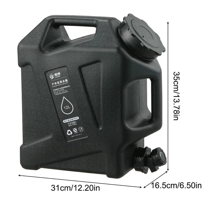 Kompakter 12L Outdoor-Wasserkanister, ideal für Reisen, Camping & Notfälle, einfach zu verstauen.