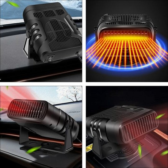 Vielseitiges 12V Autoheizgerät mit Heiz-, Kühl- & Lüfterfunktion für angenehmes Klima im Auto ganzjährig.
