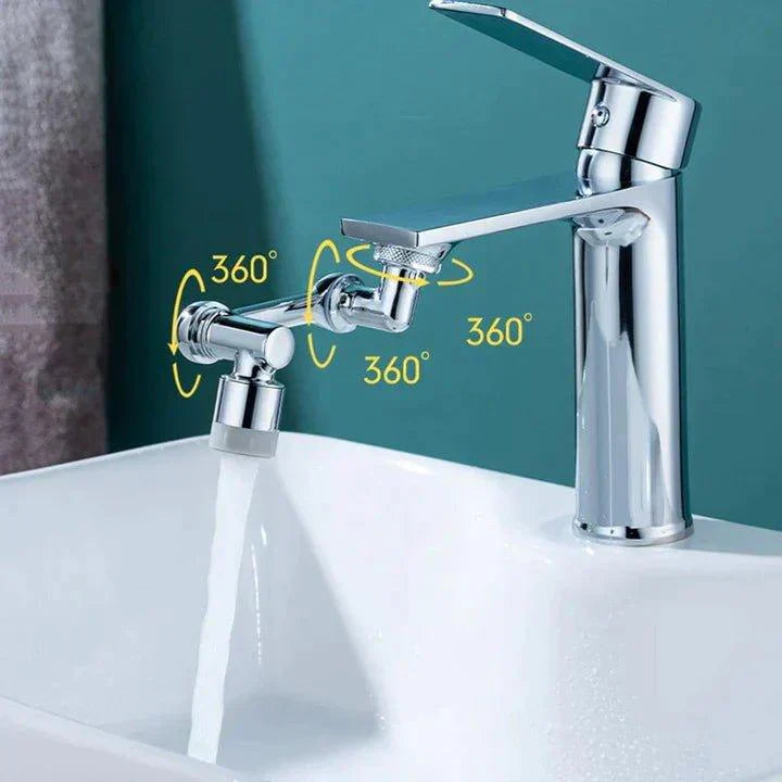 1440° drehbarer Wasserhahn-Aufsatz aus Edelstahl für Küche & Bad, universelle Armatur-Erweiterung, leichte Montage.