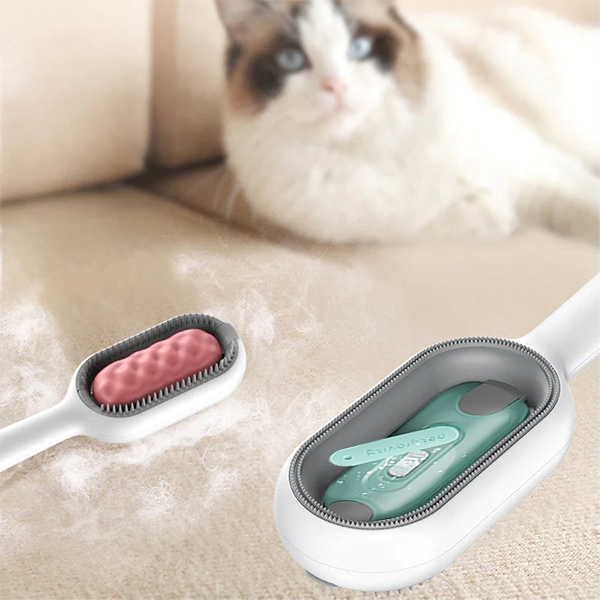 Sanfte Tierbürste für Katzen, ideal zur Fellpflege und Entfilzung für seidig-glänzendes Katzenfell.