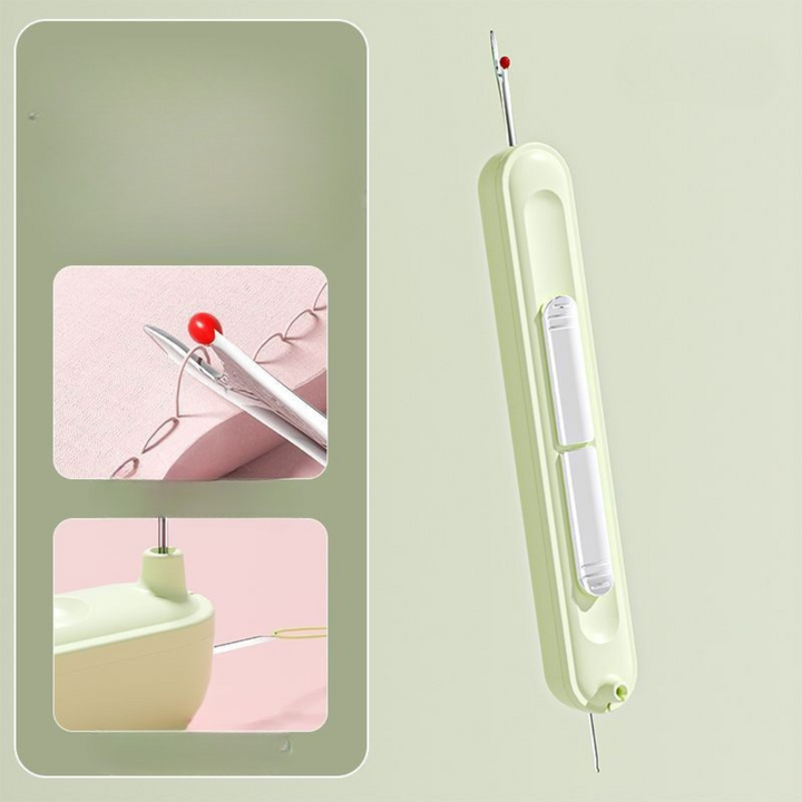 Effiziente 2-in-1 Einfädelhilfe für Nähzubehör. Ideal für Näh- & Bastelprojekte; spart Zeit beim Faden einfädeln.