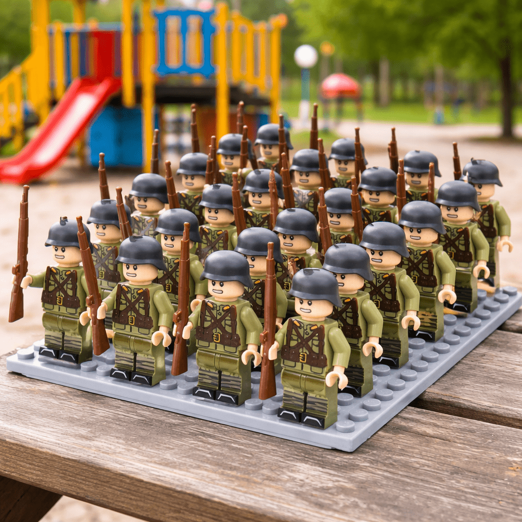 21-teiliges Figuren-Bausteinset aus robustem ABS-Kunststoff für Kinder und Sammler, fördert Kreativität.