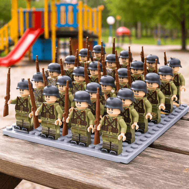 21-teiliges Figuren-Bausteinset aus robustem ABS-Kunststoff für Kinder und Sammler, fördert Kreativität.