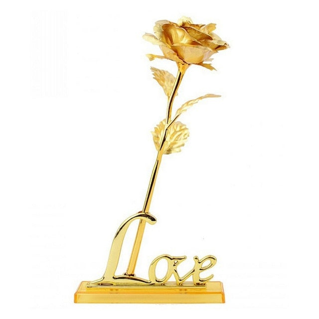 24k vergoldete Rose in luxuriöser Geschenkbox mit Echtheitszertifikat.