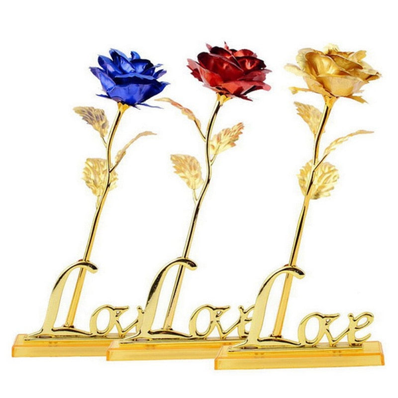 Geburtstagsgeschenk: 24k vergoldete Rose, ein Zeichen ewiger Wertschätzung und Luxus.