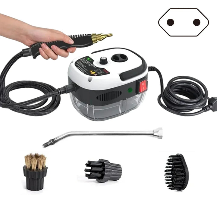 Dampfreiniger mit 6 Leistungsstufen für effektive Schmutz- & Fettentfernung in Küche, Bad & Haus.