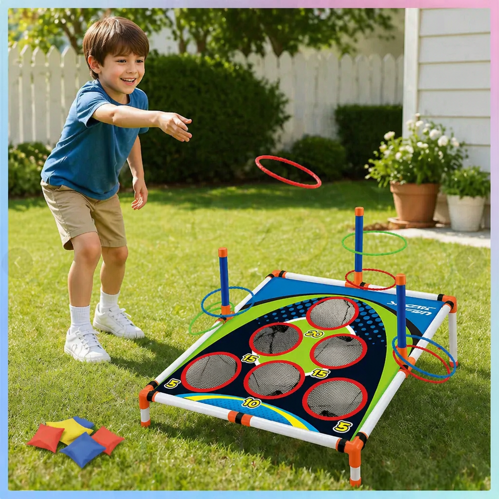 Robustes Cornhole Wurfspiel Set; perfekt für Outdoor-Spaß im Garten und auf Reisen; fördert die Koordination.