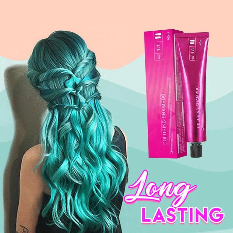 Einfaches 2in1 Haarfärbeshampoo für brillanten Farbglanz, Grauabdeckung und gesunde, gepflegte Haare.