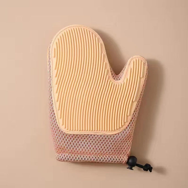 Ergonomischer Katzenpflegehandschuh mit weichen Silikonnoppen; ideal zur sanften Haarentfernung & Hautmassage.