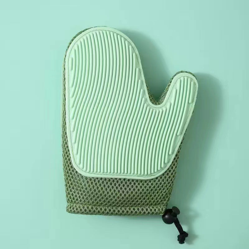 Praktischer Tierpflegehandschuh zur Entfernung von Tierhaaren; macht die Fellpflege zur entspannten Streicheleinheit.