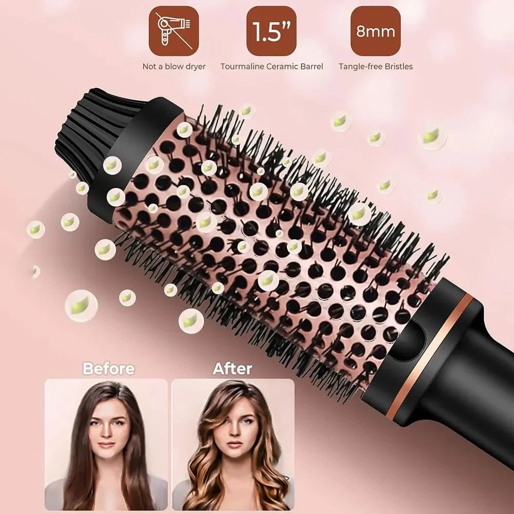 Vielseitiger 3-in-1 Hairstyler: Haarglätter, Lockenstab & Volumenbürste. Für verschiedene Frisuren & schnelles Styling.