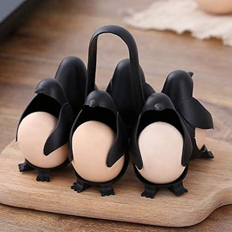 3-in-1 Pinguin Eierkocher für bis zu 6 Eier; idealer Küchenhelfer für weiche, mittelharte oder harte Frühstückseier.