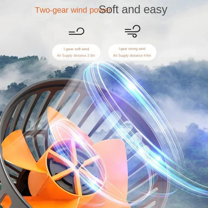 Flexibler 3-Kopf Lüfter, 360° verstellbar, als Autozubehör für effektive Fahrzeugkühlung. USB/12V/24V kompatibel.