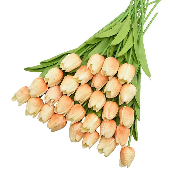 31 künstliche Tulpen: Dauerhafte, lebensechte Blumendeko, ideal als pflegeleichtes Geschenk.