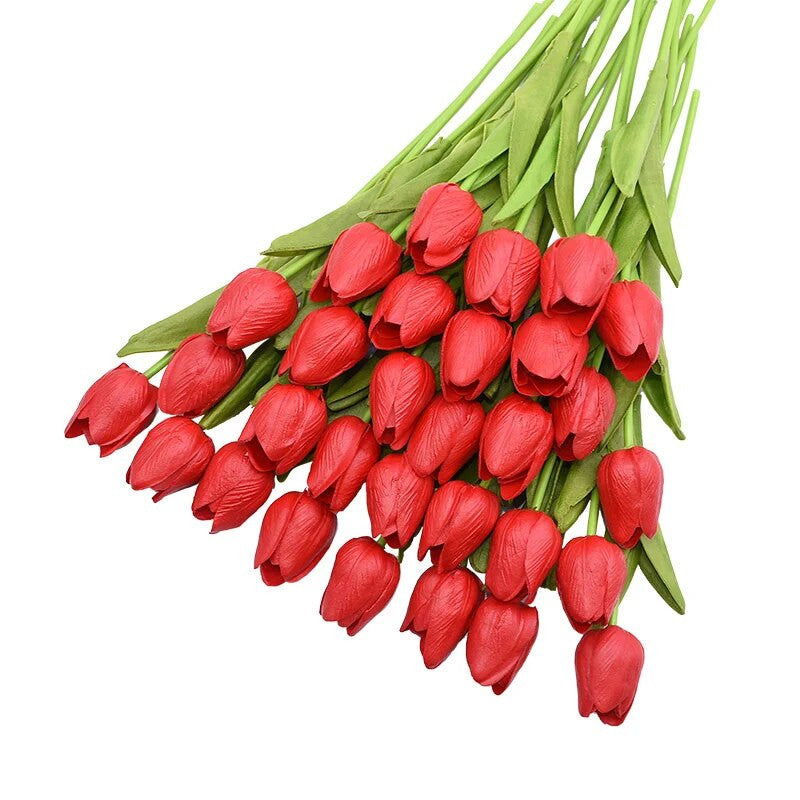 Vielseitige künstliche Tulpen für frühlingshafte Bürodeko, Wohnzimmer oder Schlafzimmer.