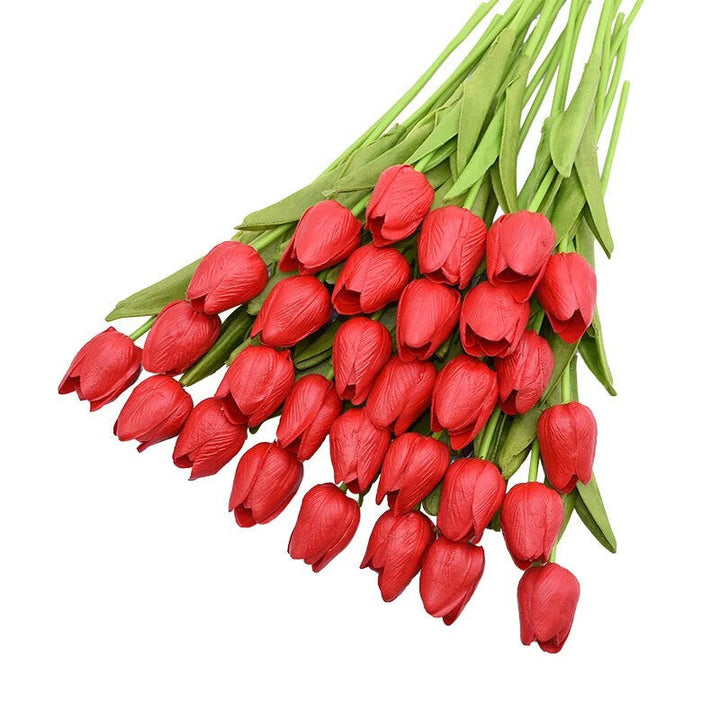 Vielseitige künstliche Tulpen für frühlingshafte Bürodeko, Wohnzimmer oder Schlafzimmer.