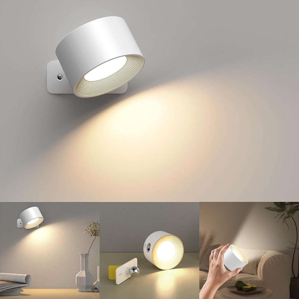 Flexible LED-Leselampe mit Touch-Steuerung für Schlafzimmer, kabellos, dimmbar & magnetisch.