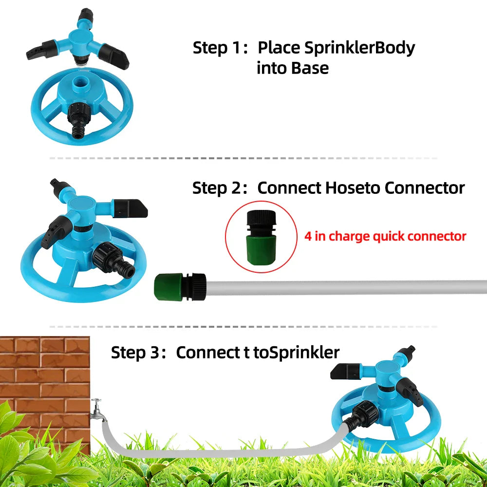 Effizienter, wassersparender Rasensprenger aus ABS für optimale Gartenbewässerung und gesunden Rasen.