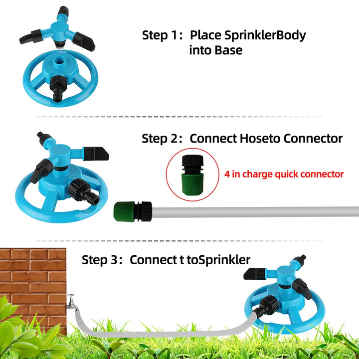 Effizienter, wassersparender Rasensprenger aus ABS für optimale Gartenbewässerung und gesunden Rasen.