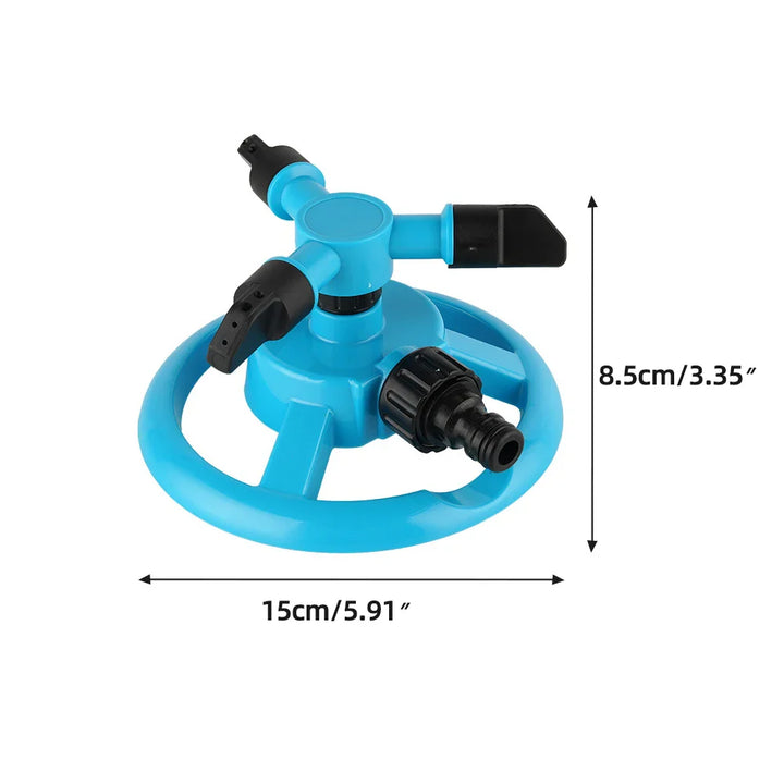 Robuster, wetterfester 360° Rasensprenger aus ABS-Kunststoff für langlebige Gartenbewässerung.