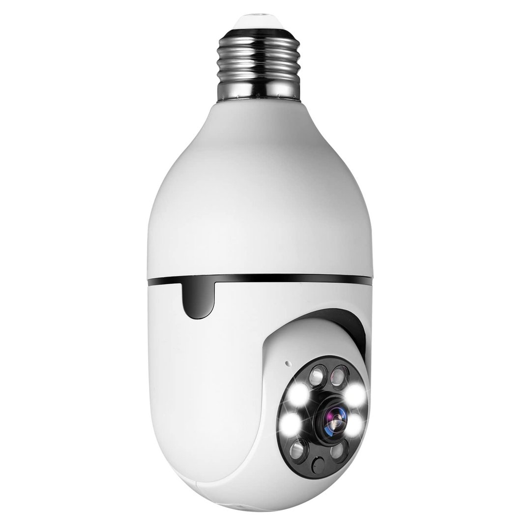E27 IP-Kamera mit 360° Panoramablick, Full HD und Infrarot-Nachtsicht für einfache Installation.