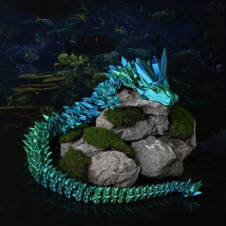 Magisches 3D-gedrucktes Kristall Mobile in Laserfarben, perfekte Deko für Schreibtisch und Büro.