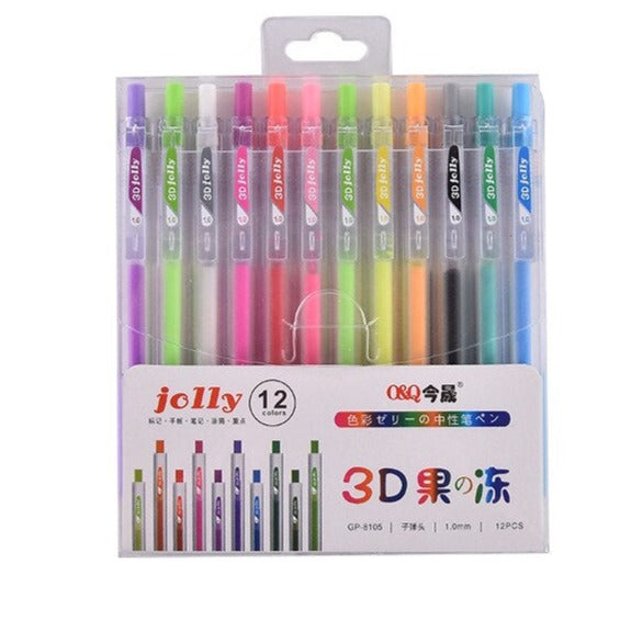 Kreatives 3D ArtPen Set für Kinder & Künstler; bunte Gelstifte für lustige DIY-Kunstprojekte.