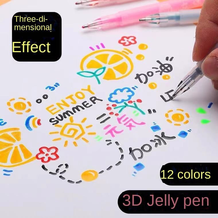 Umfassendes 3D Gelstift-Set für Bastelbedarf und Kunstzubehör; fördert Kreativität beim Malen.
