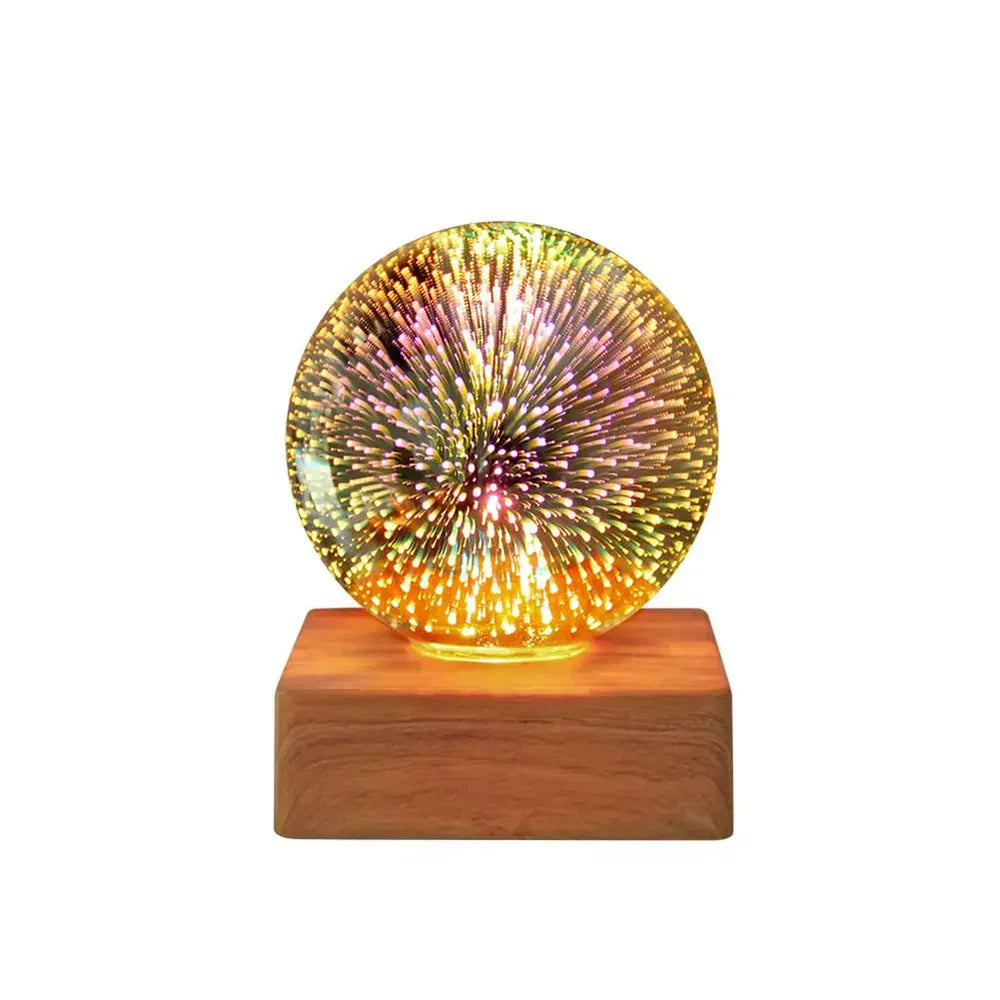 Beeindruckende 3D Kristallkugel Lampe. Das LED-Licht erzeugt einen lebhaften Feuerwerkseffekt für Ihr Zuhause.