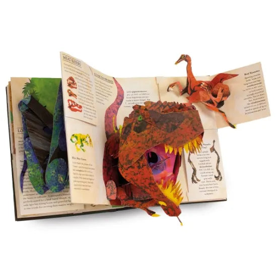 3D Pop-Up-Buch Dinosaurier mit T-Rex auf Hardcover. Interaktives Lernabenteuer & Bildungsbuch für Kinder.