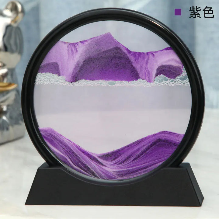 Modernes 3D Sandbild Aurelia Flow, ein fließendes Kunstwerk. Perfekt als Geschenkidee und Bürodeko.