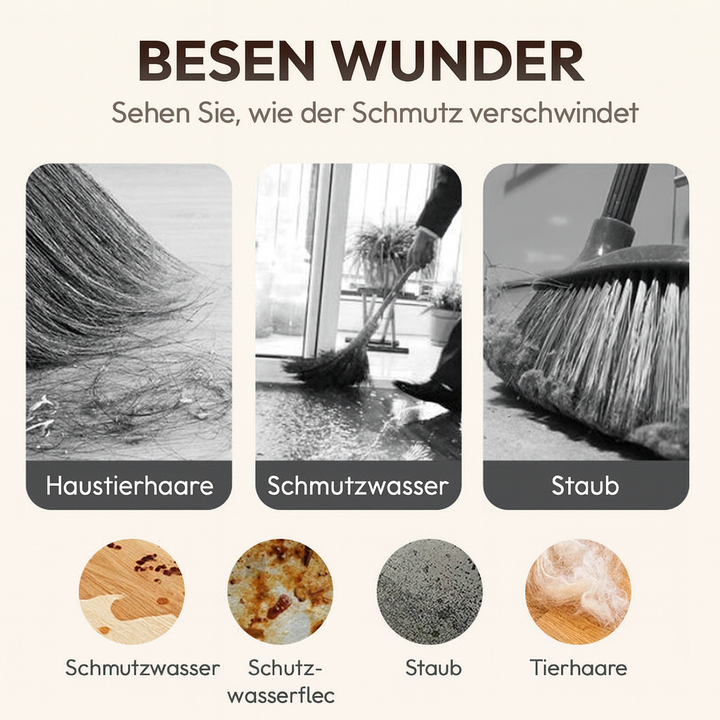 Streifenfreier Bodenwischer 3in1 FlexWisch mit Silikonlippe für glänzende Fliesen und Laminat.