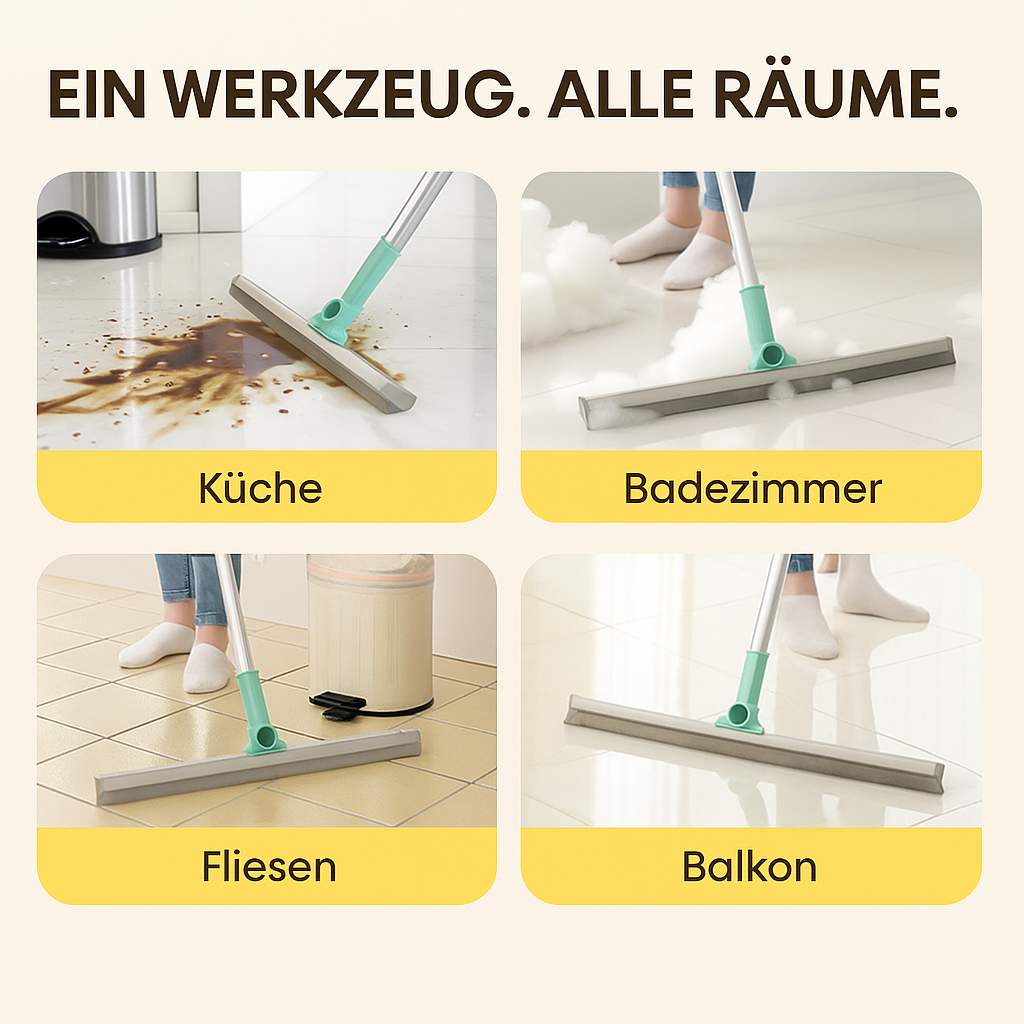 Vielseitiger FlexWisch Wischmopp 3in1; ideal für Nass- und Trockenreinigung im Haushalt.