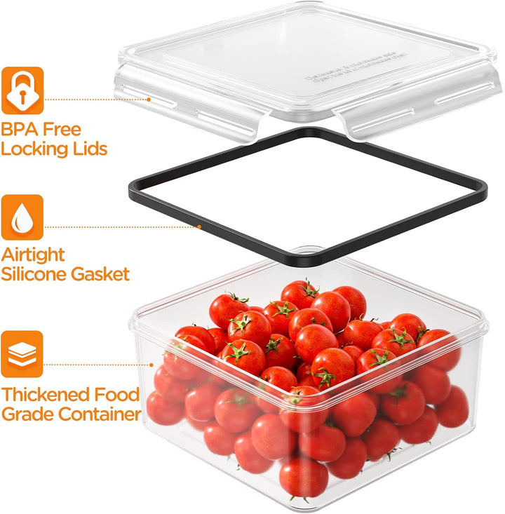 Robuste, auslaufsichere Lebensmittelbehälter für frische Speisen. Wiederverwendbare Plastikboxen für Vorratshaltung.