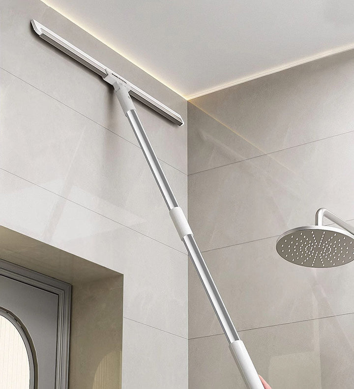 Vielseitiger 40cm Silikonbesen/Wischer für Staub, Haare und Flüssigkeiten, ideal für Bad und Küche, streifenfrei.