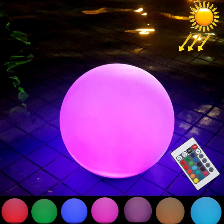 40cm Solar LED Kugel, farbwechselnde Garten- & Poolbeleuchtung. Wasserdichte Solarlampe mit Fernbedienung für Terrasse.