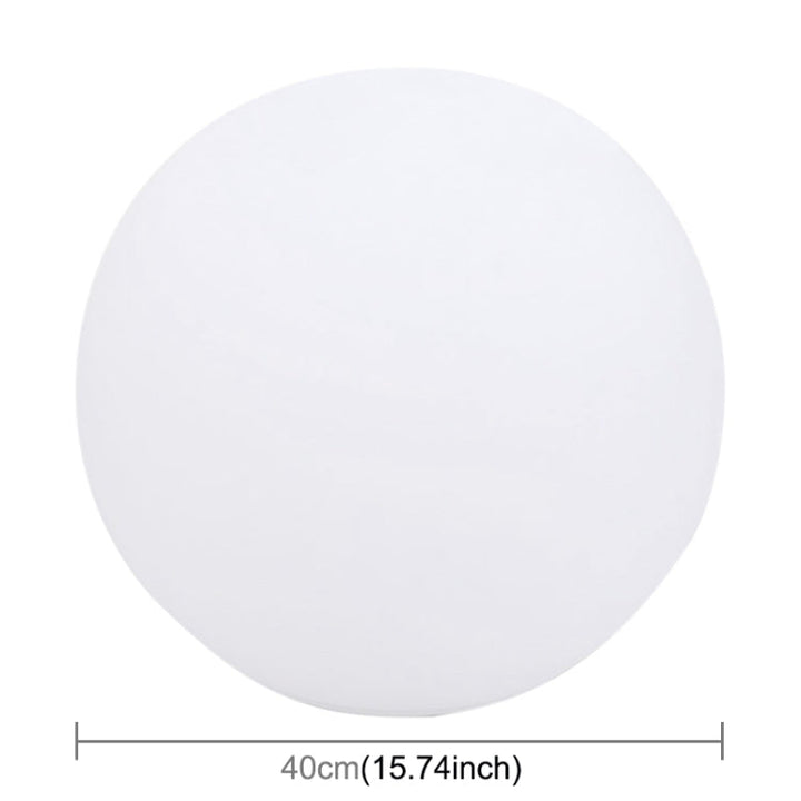 Farbwechselnde 40cm Solar LED Kugel als schwimmende Poolbeleuchtung und Gartenlampe. Wasserdicht und fernbedienbar.