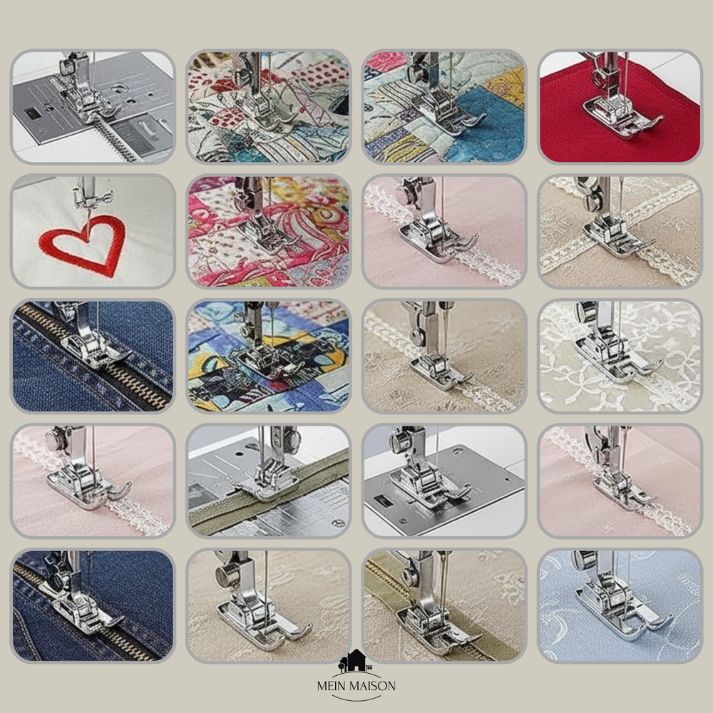 Umfassendes 42-teiliges Nähfuß-Set für alle Nähmaschinen, perfekt für Patchwork, Quilten, Sticken und mehr Nähzubehör.