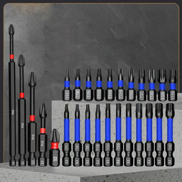 Universal 46-teiliges Werkzeugset für Heimwerker & Profis; magnetische Bits und Nüsse für effiziente Reparaturen.