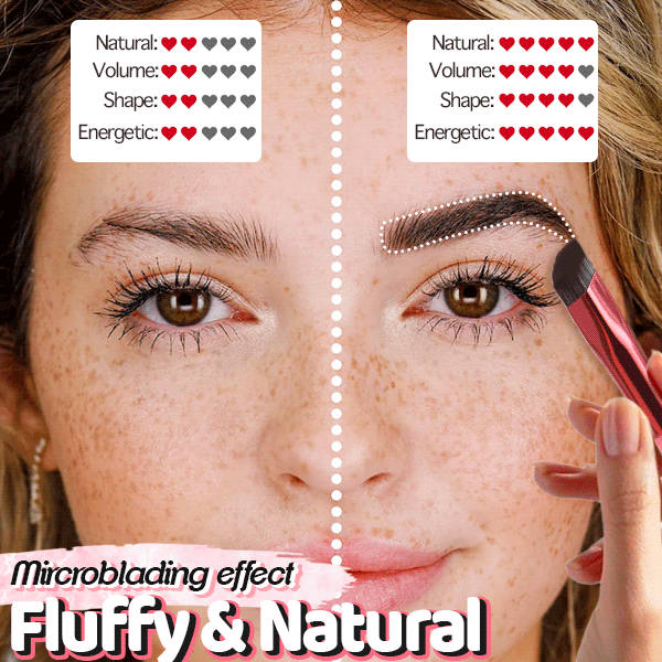 Präziser Haarstrich Brauenpinsel erzeugt makellose, natürlich aussehende Augenbrauen mit Microblading-Effekt.