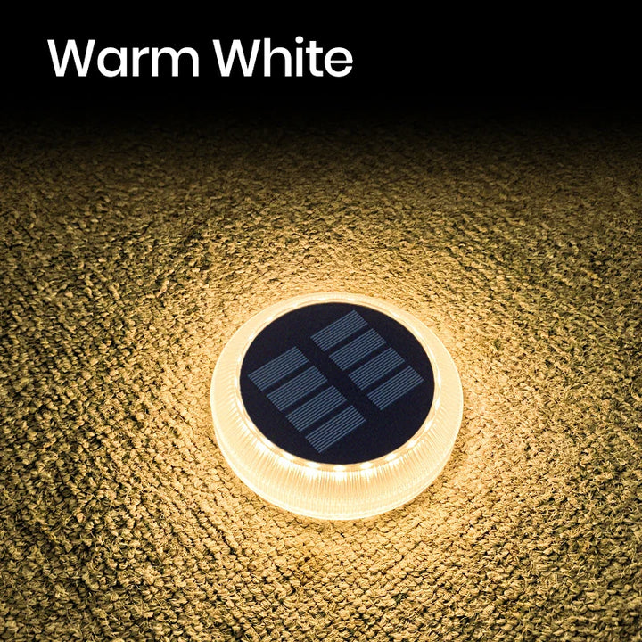 Vielseitige IP68 Solar-Bodenleuchten (4er-Set) für den Außenbereich, wasserdicht und langlebig.