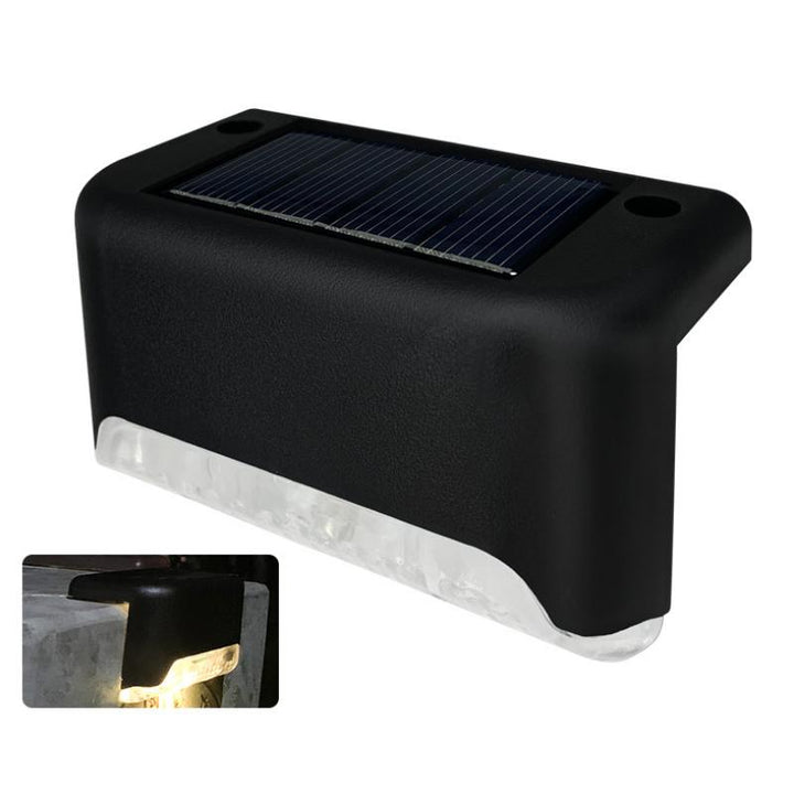 Solar-Treppenbeleuchtung (4er-Set), wasserdicht. Funktionale Wandleuchten für Garten & Terrasse.