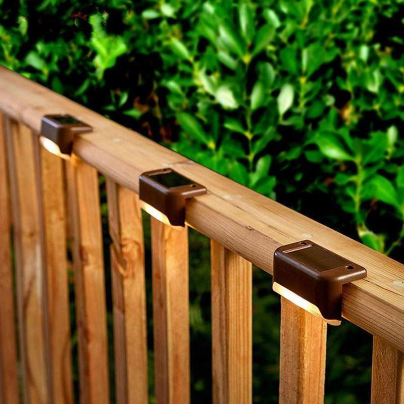 Ästhetische Solar-Treppenleuchten 4er-Set. Wasserdichte Gartenbeleuchtung für Terrasse & Stufen.